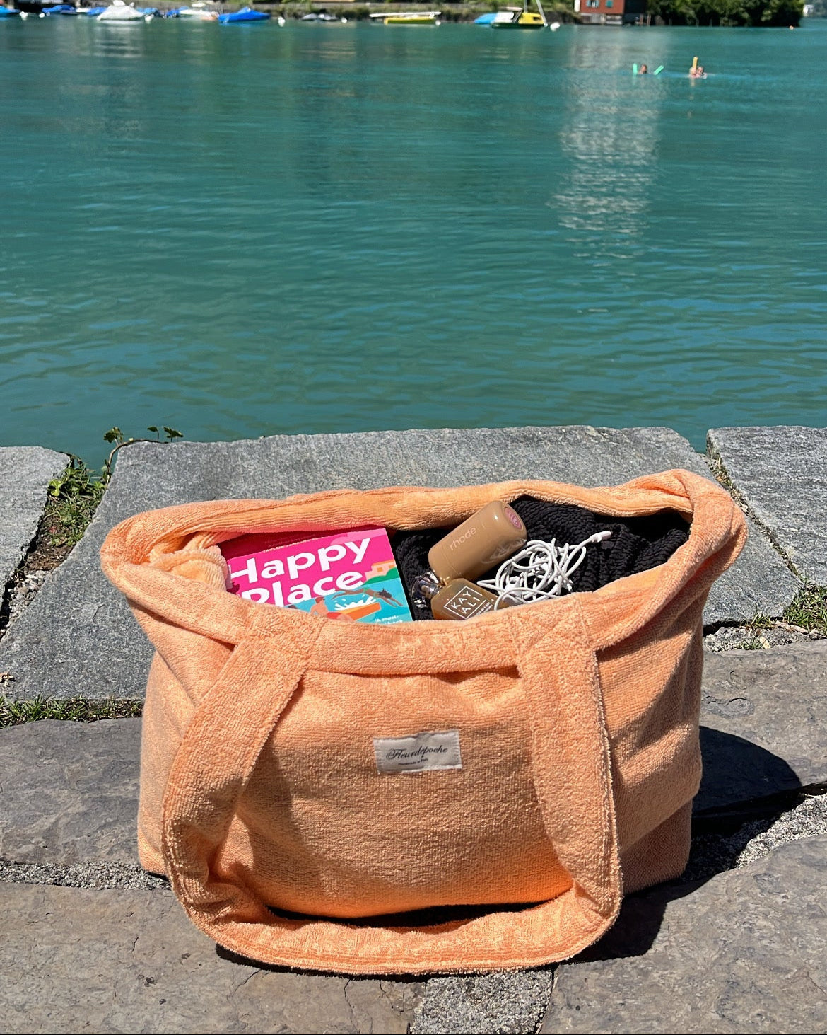 Beach bag in Papaya