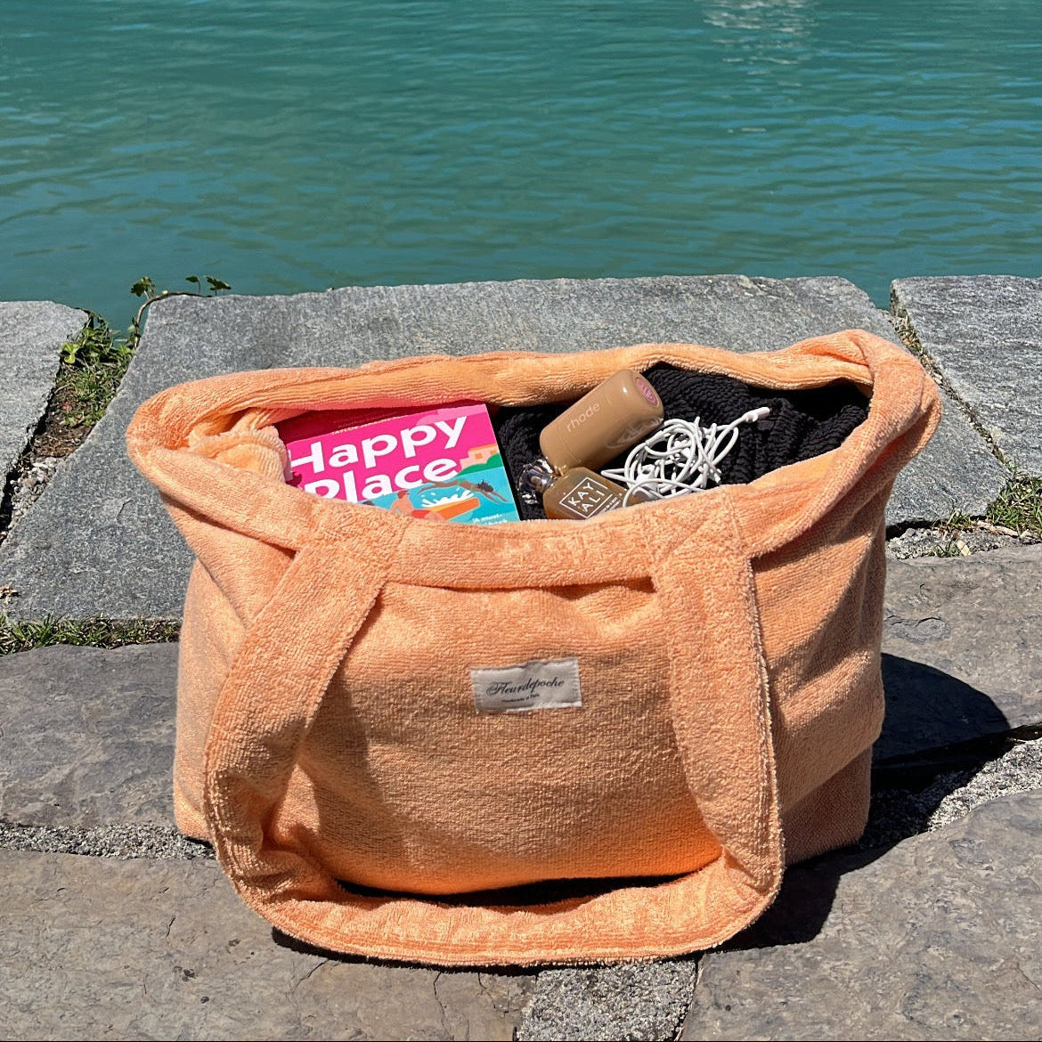 Beach bag in Papaya