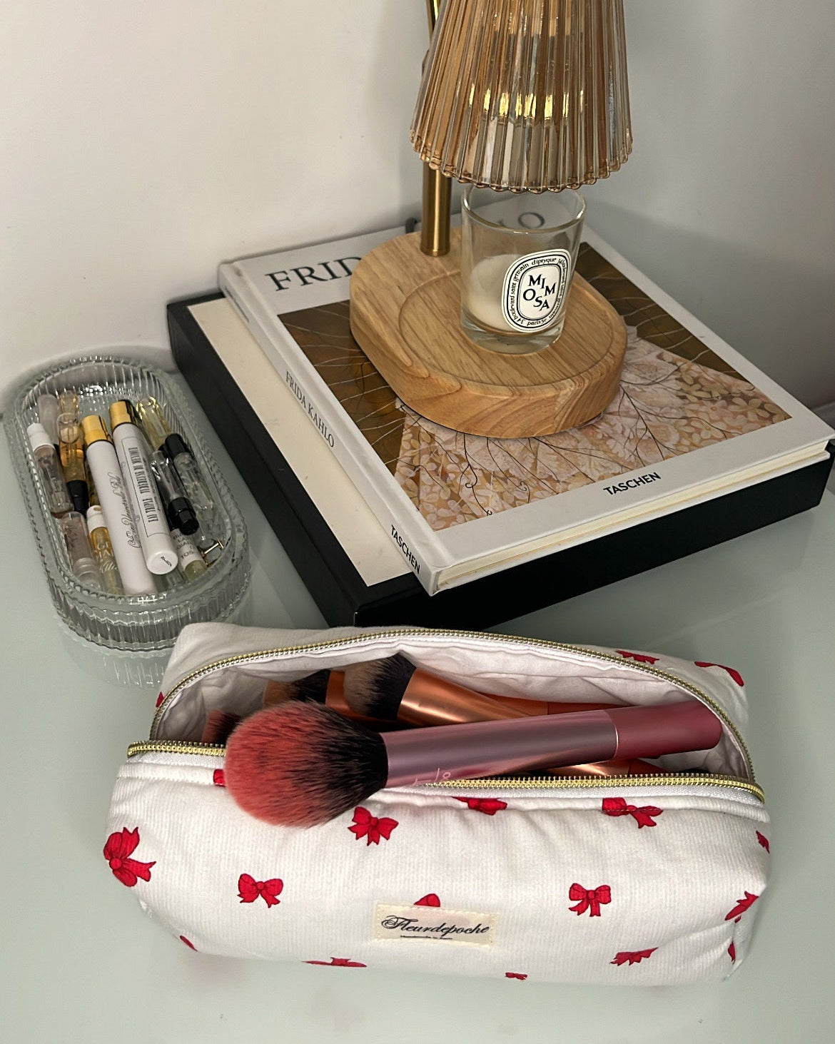 Pencil & brushes case "rubans"