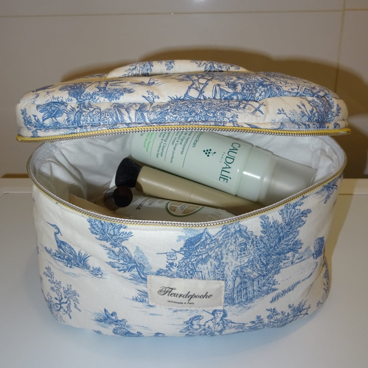 Vanity Toile de Jouy bleu